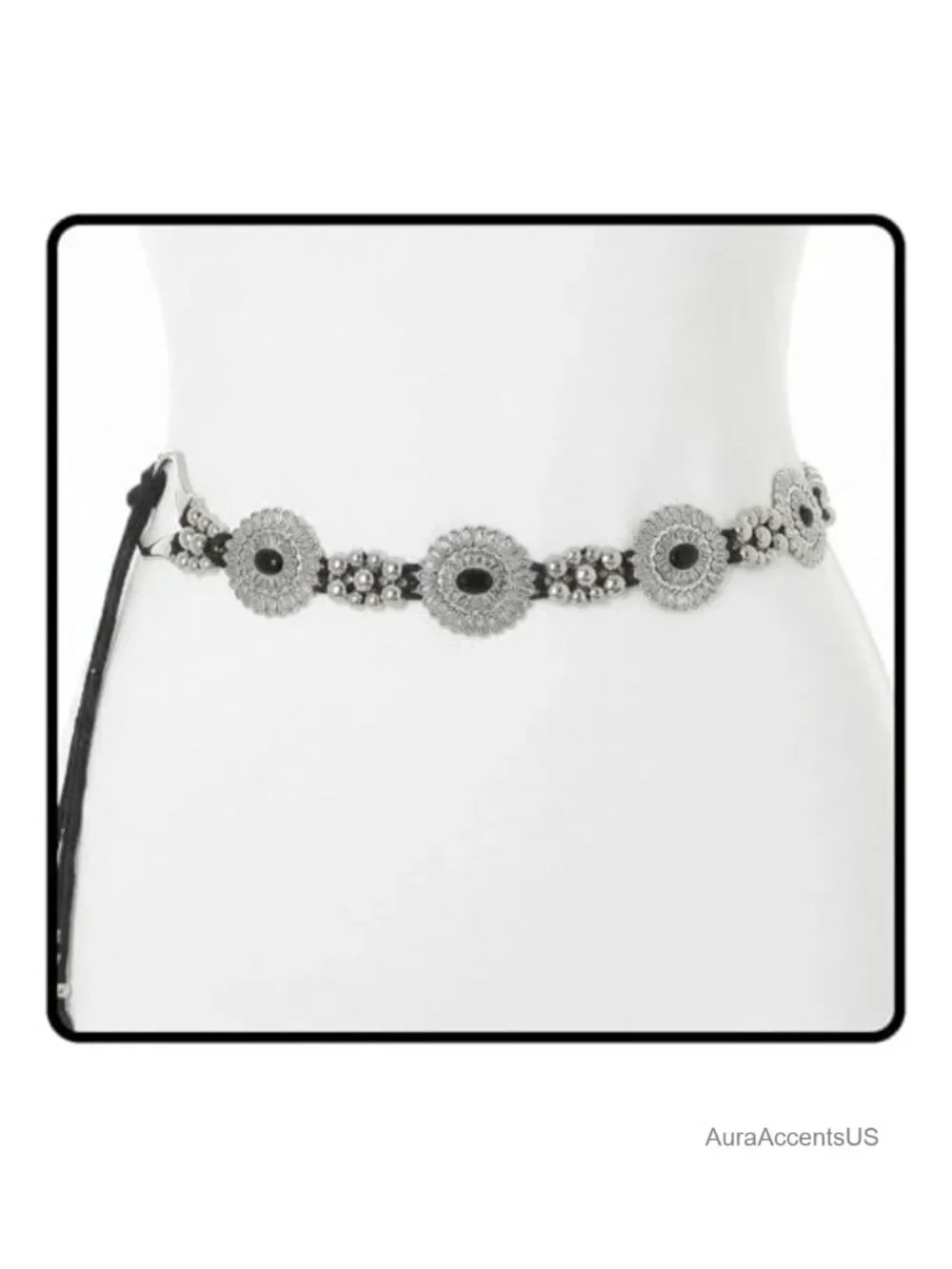Western Concho Belt Rope Cowgirl Boho Waist Belt for Concert Outfit